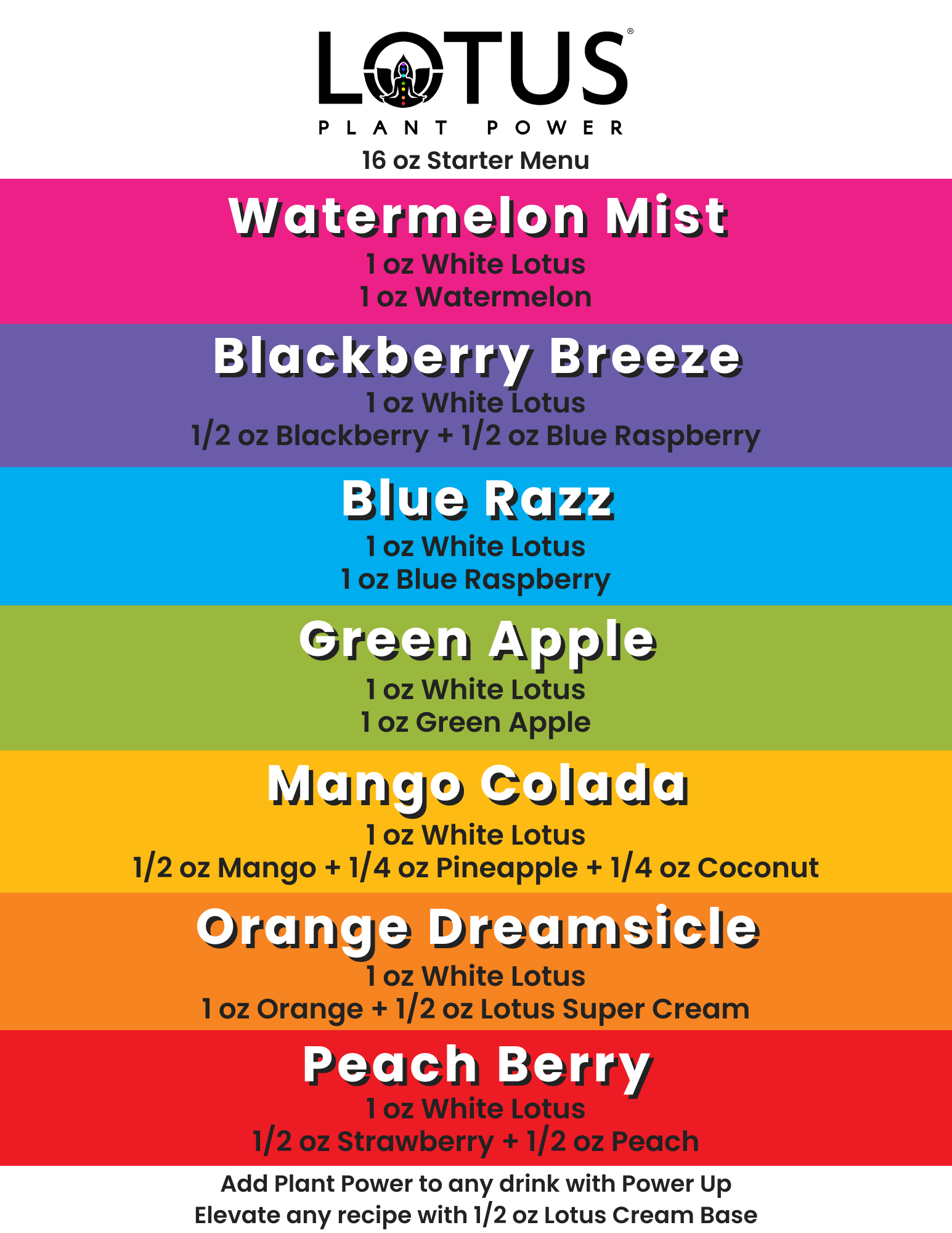 White Lotus Starter Menu