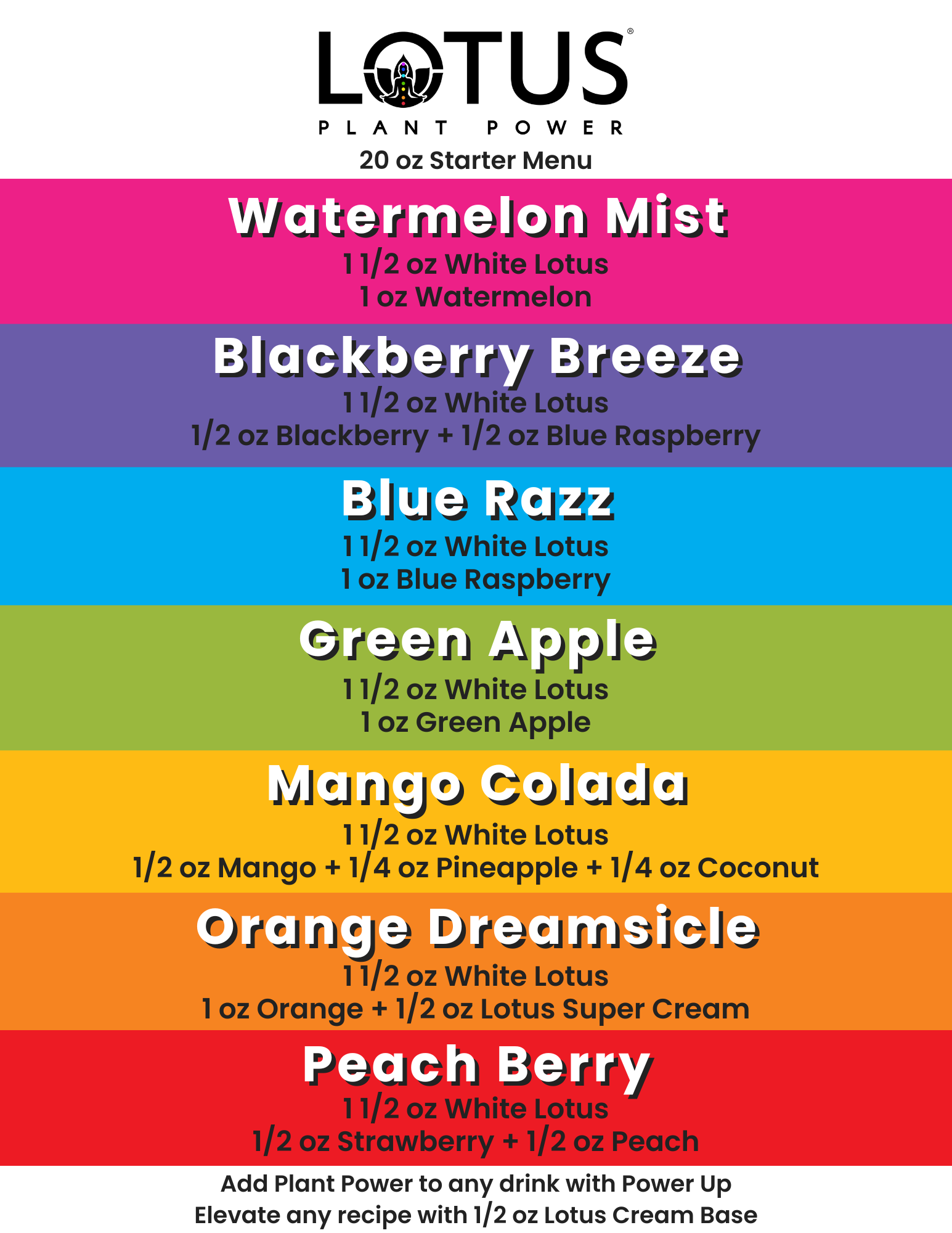 White Lotus Starter Menu