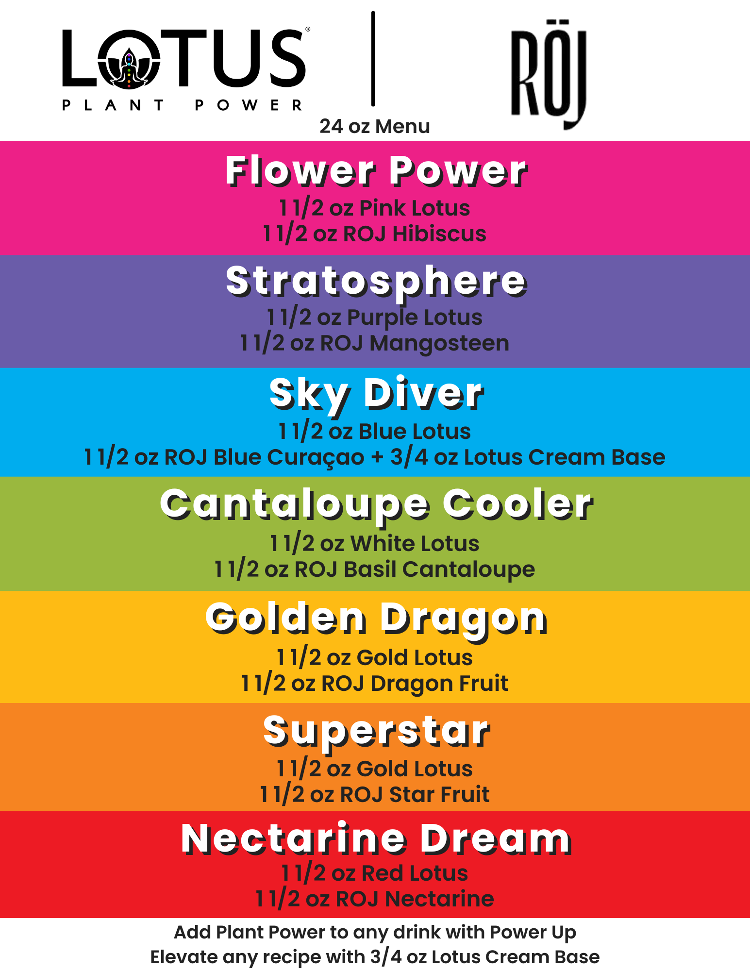 Lotus x ROJ Menu