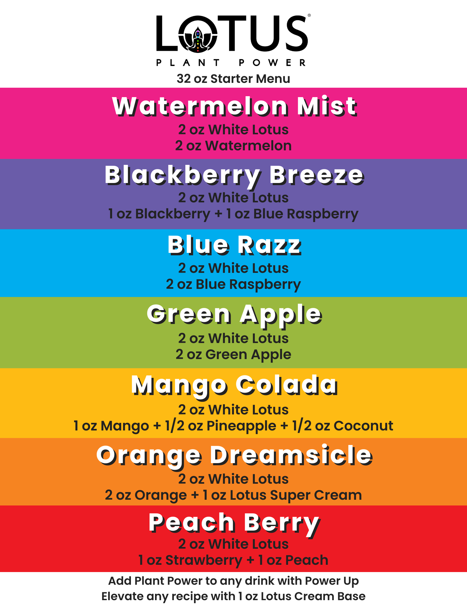 White Lotus Starter Menu
