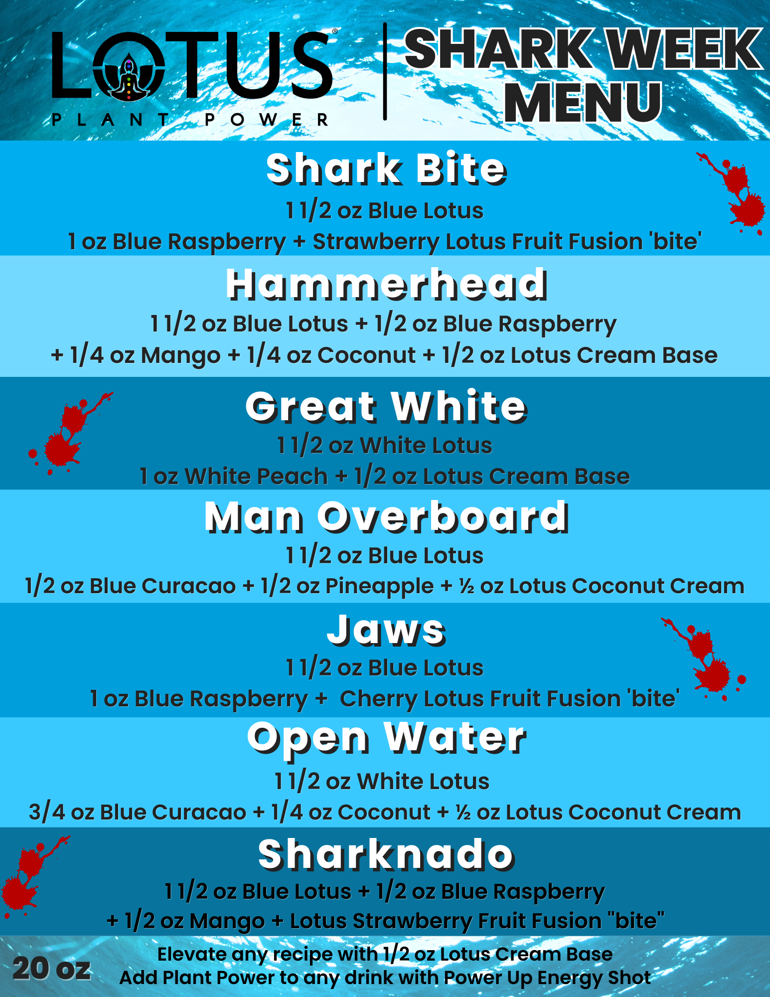 Shark Week Lotus Menu