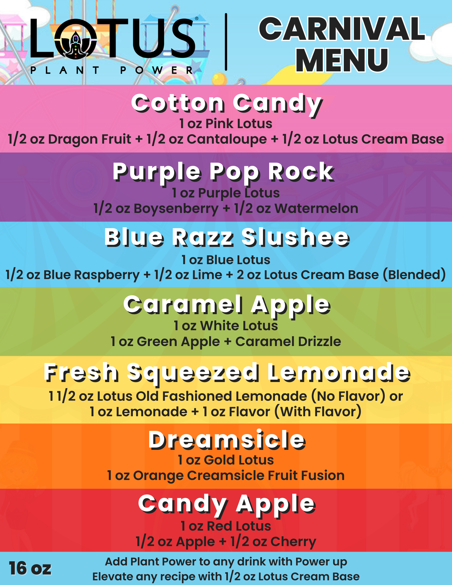 Lotus Carnival Menu