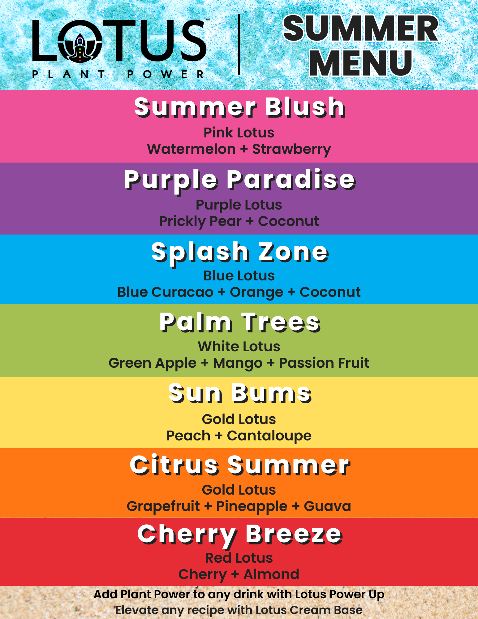 Lotus Summer 2024 Menu
