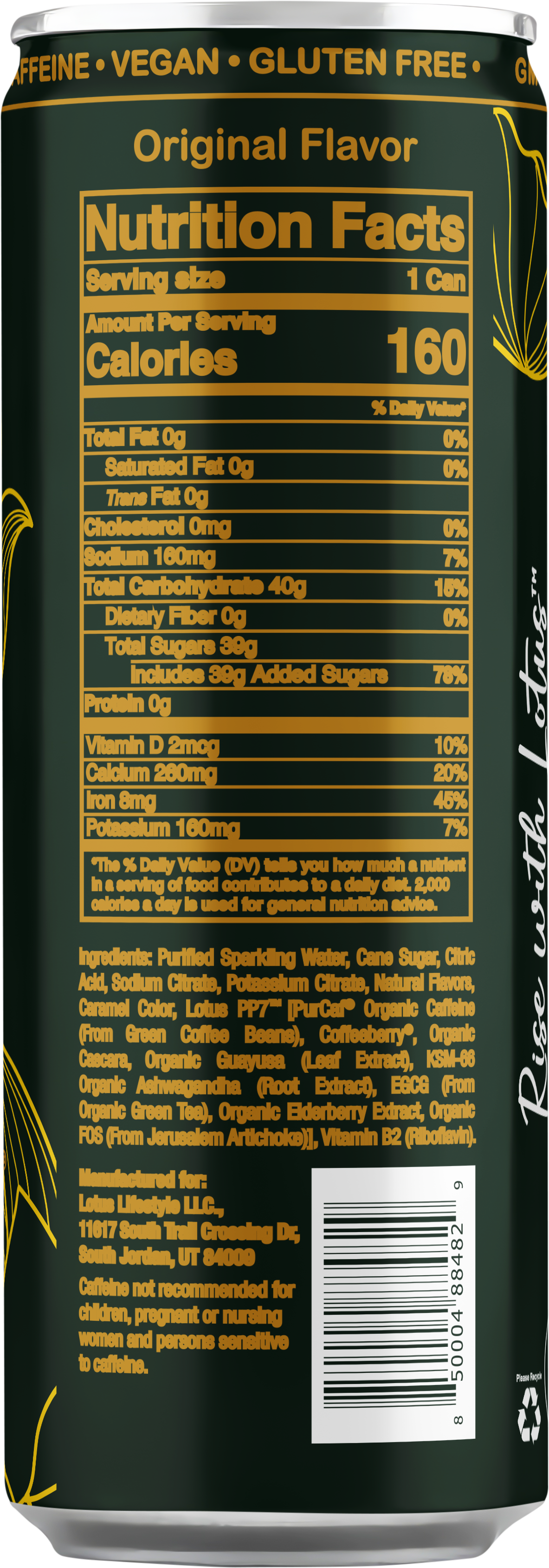 Gold Lotus Plant Power Drink™ (cane sugar)