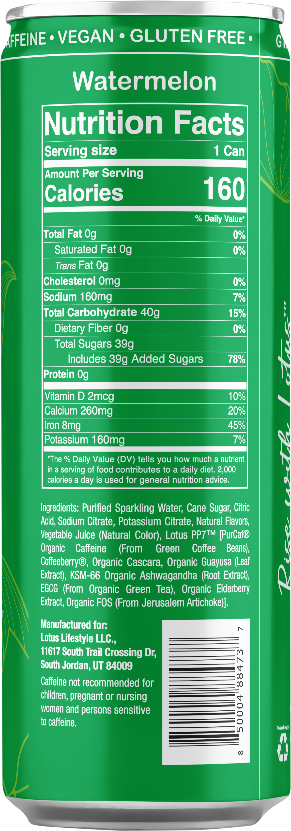 Green Lotus Plant Power Drink™ (cane sugar)