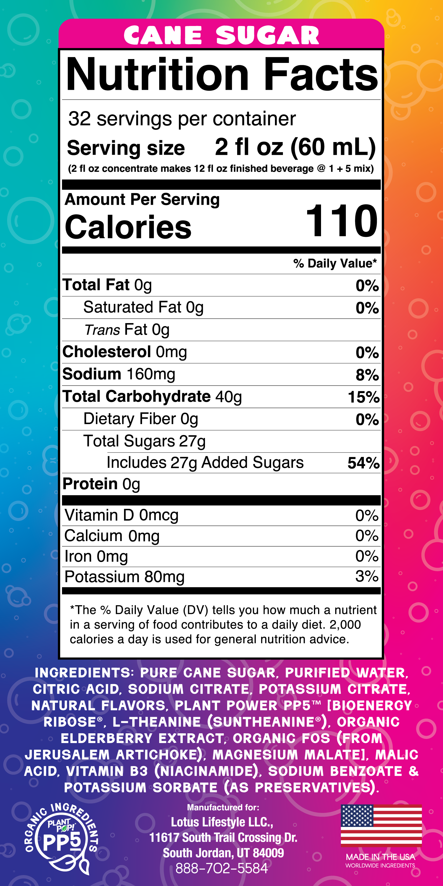 Plant Pop® Squeeze (Cane Sugar) Concentrate