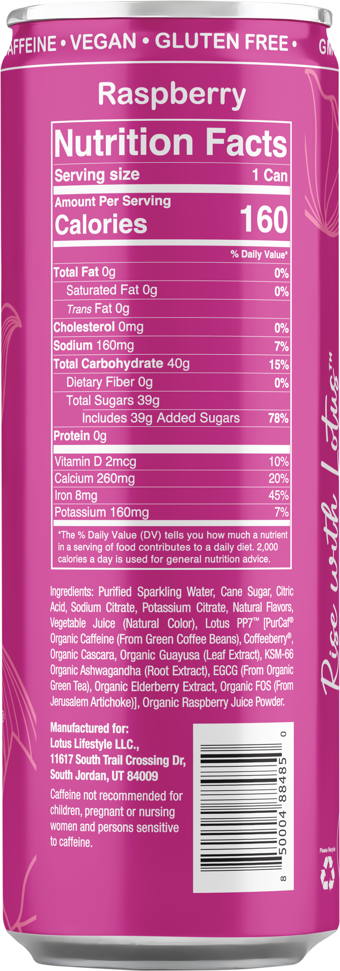 Pink Lotus Plant Power Drink™ (cane sugar)