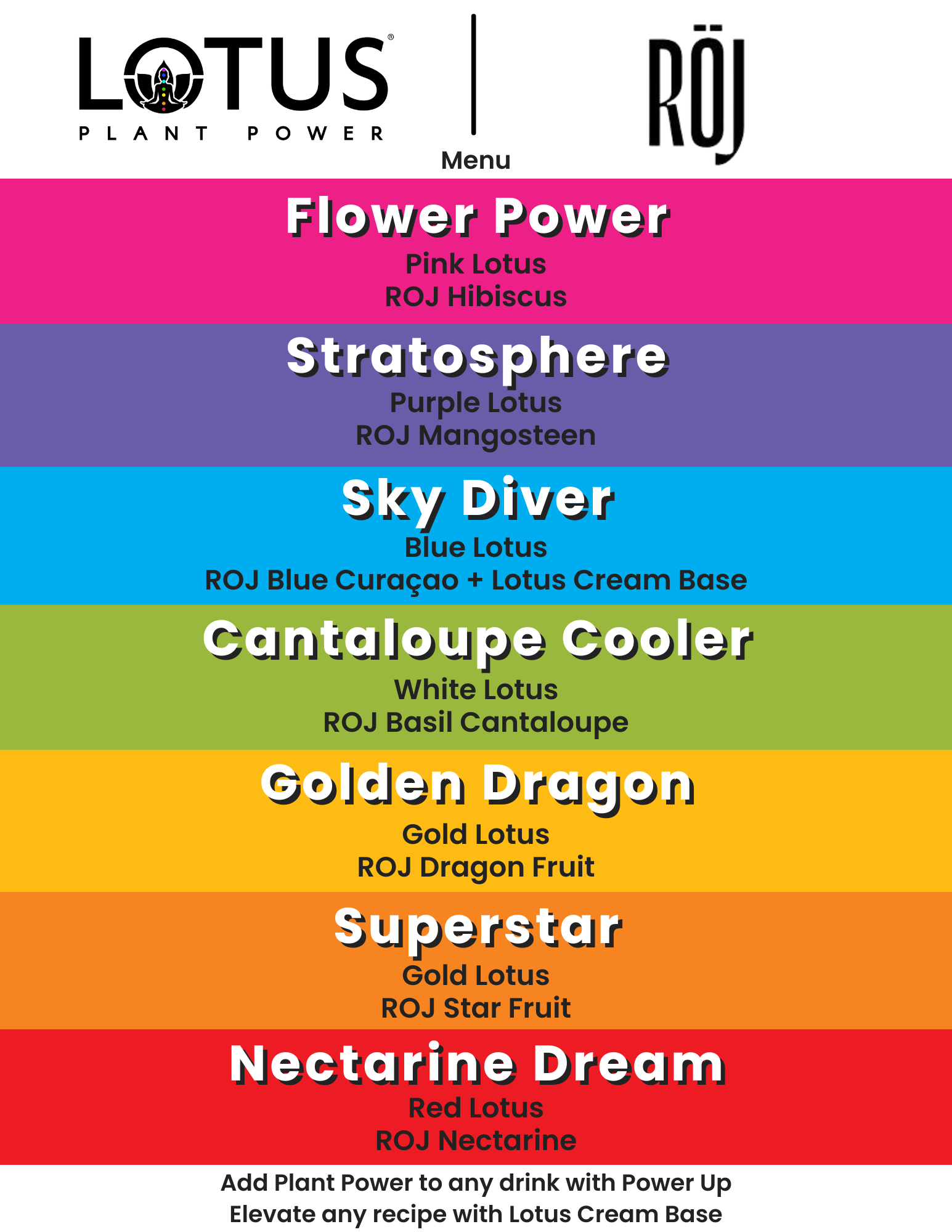 Lotus x ROJ Menu