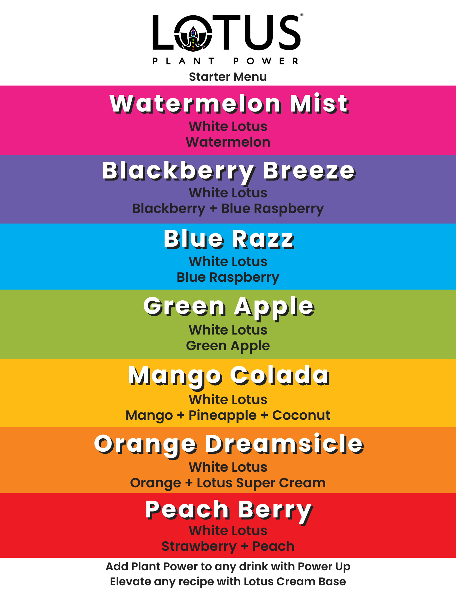 White Lotus Starter Menu