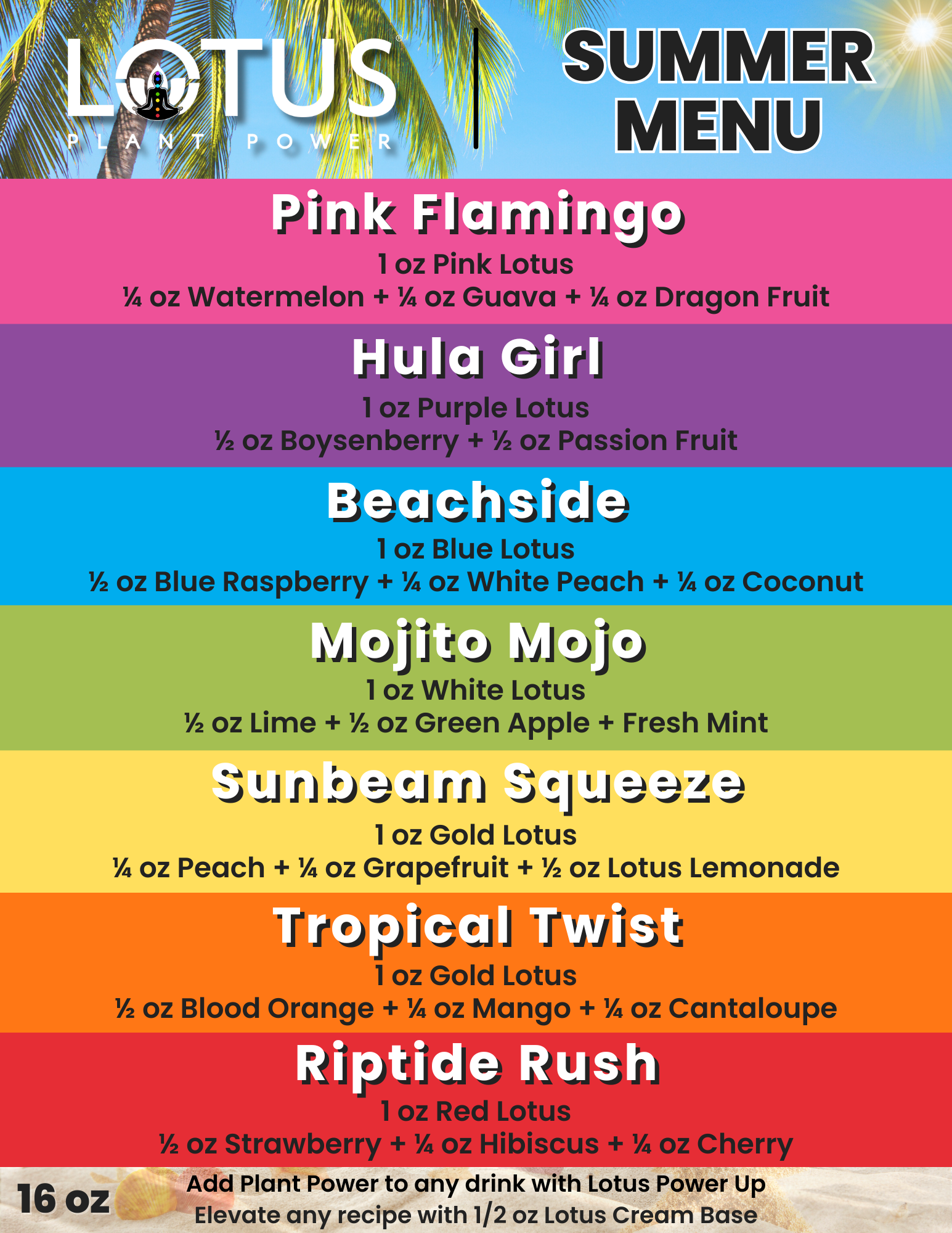 Lotus Summer 2025 Menu