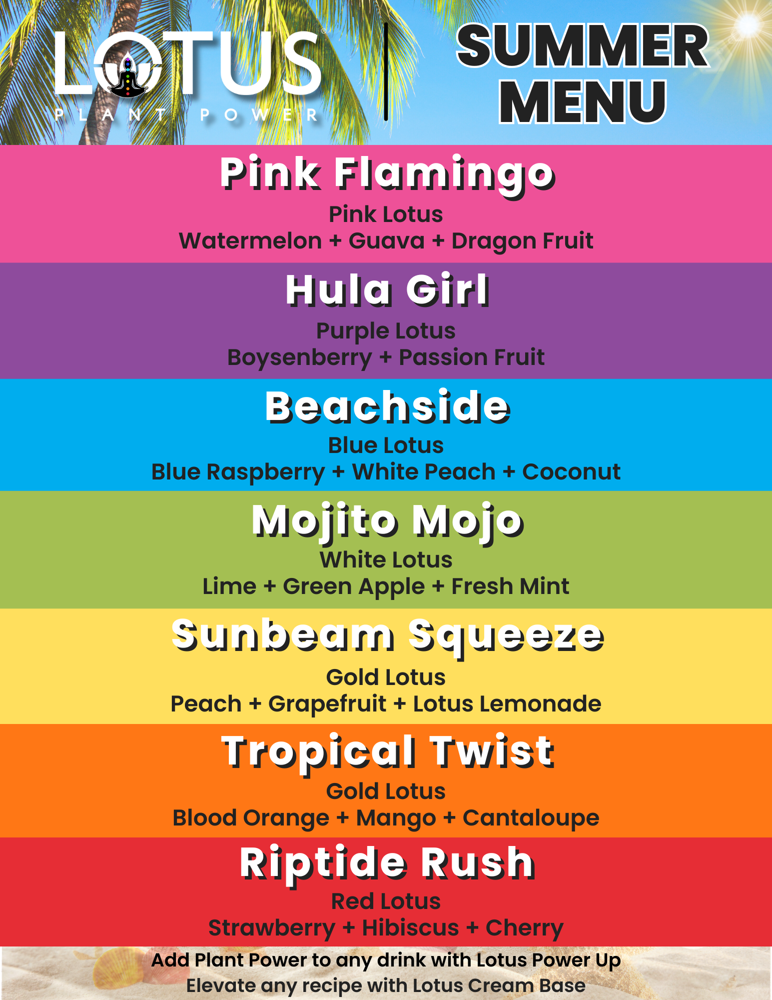 Lotus Summer 2025 Menu
