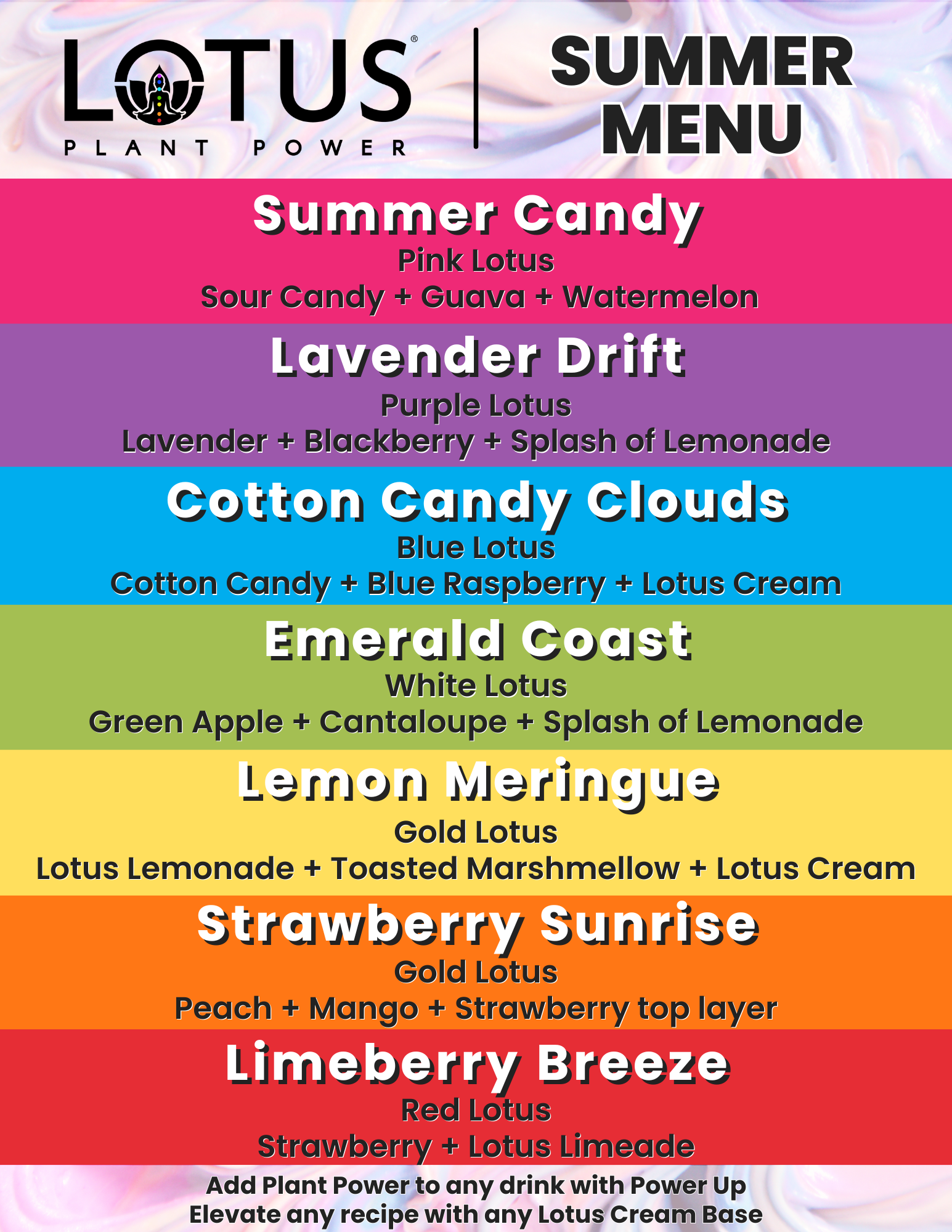 Lotus Summer 2026 Menu
