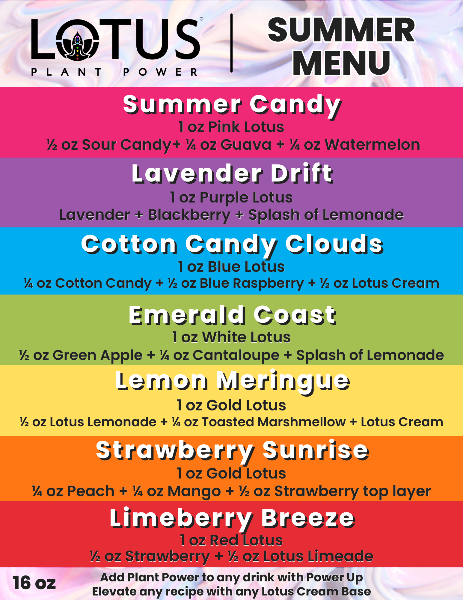 Lotus Summer 2026 Menu