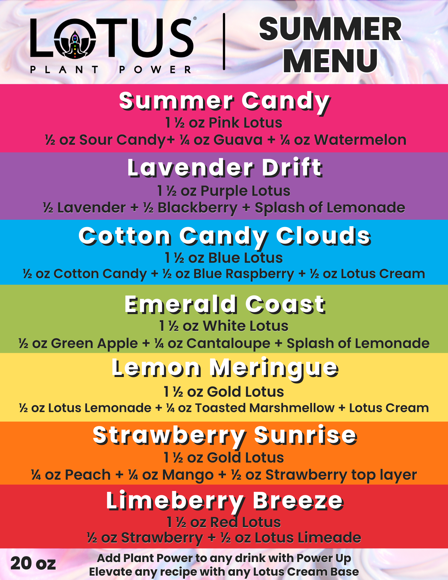 Lotus Summer 2026 Menu