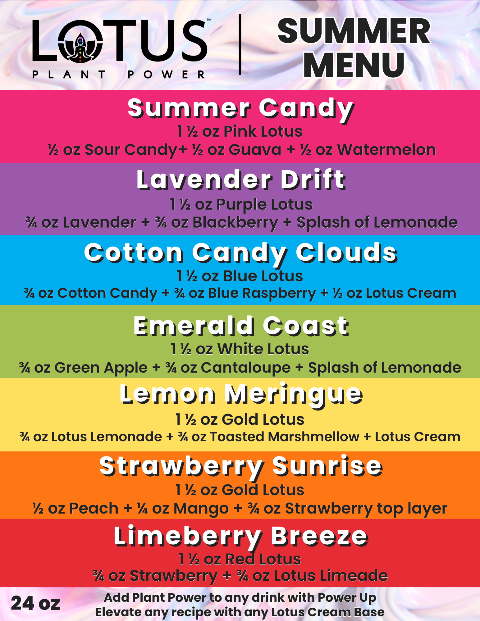 Lotus Summer 2026 Menu