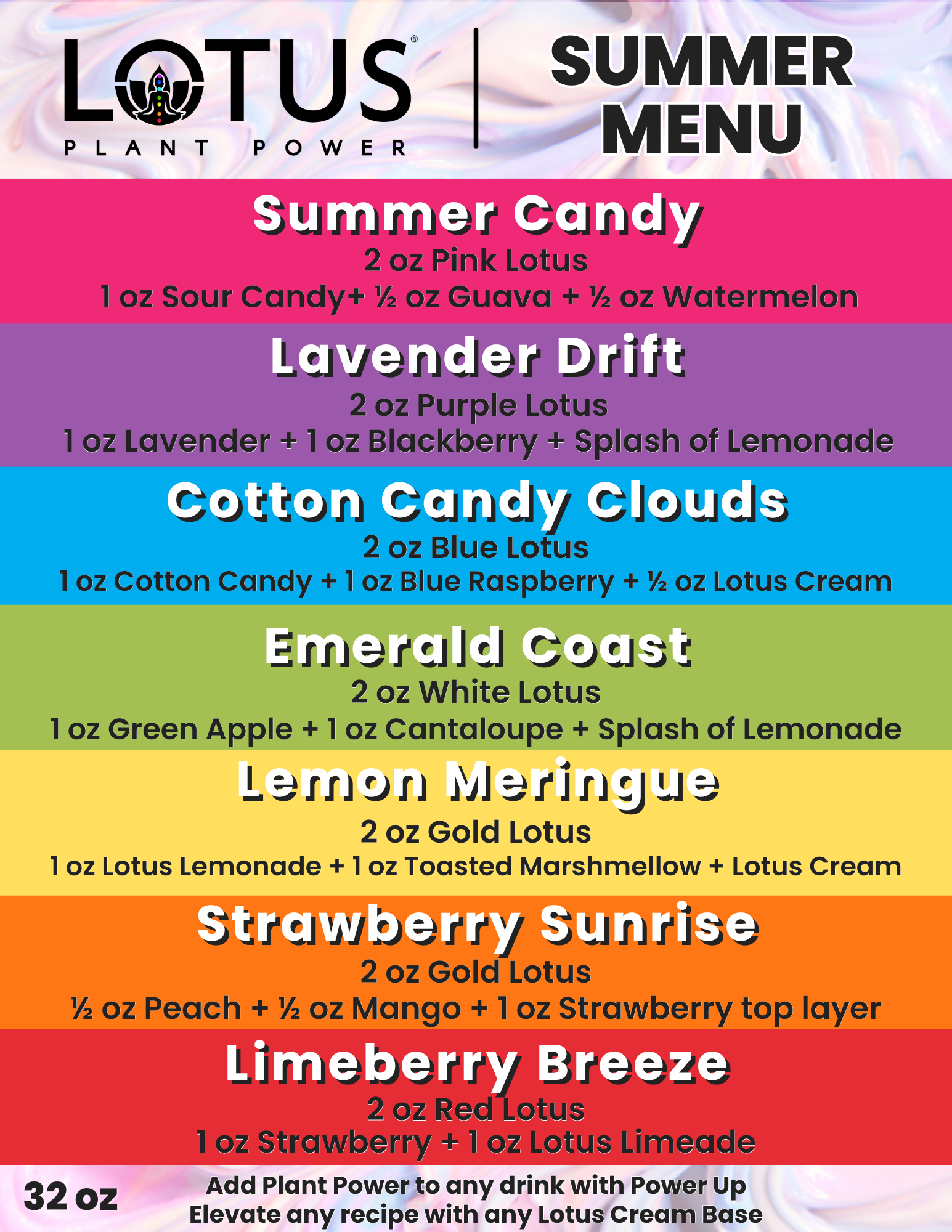 Lotus Summer 2026 Menu